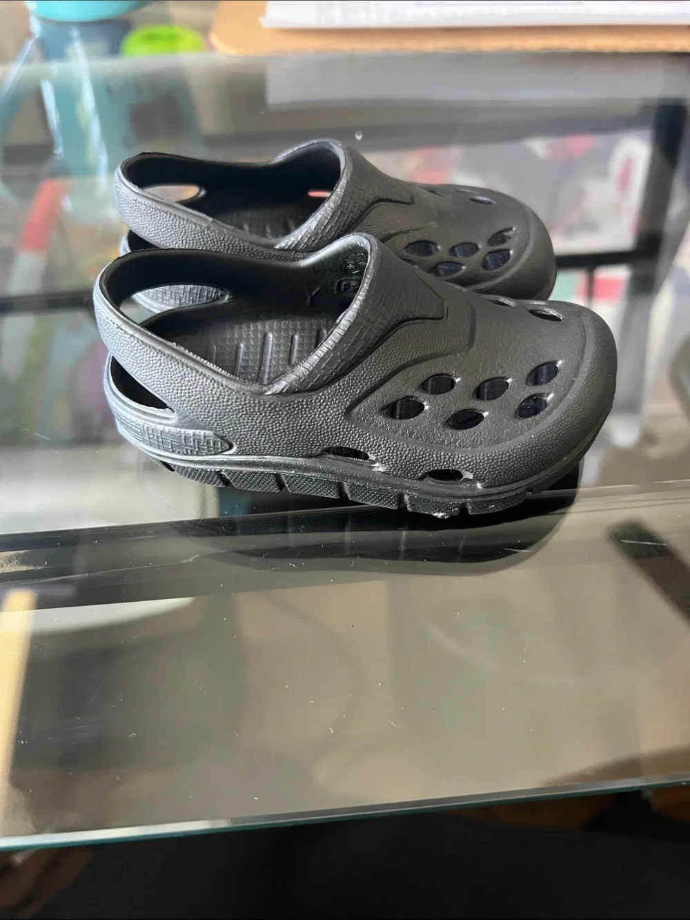 Kids Black Slip-On Clog Shoes